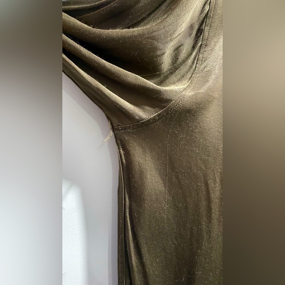 Velvet Dark Green Long Sleeves Shirt - Picture 5 of 5